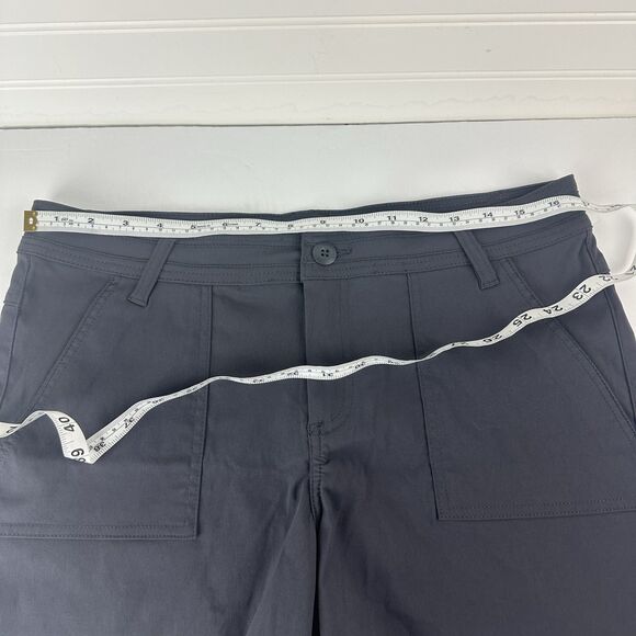 Prana Olivia Shorts Stretch Outdoors Camping Travel Hiking Gray Women's Size 12 - Picture 5 of 9